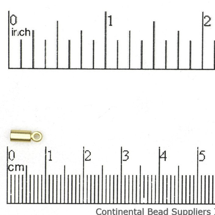 3mm Glue-In Cord End Cap in Multiple Colors - Sold by the Piece - CCAP3