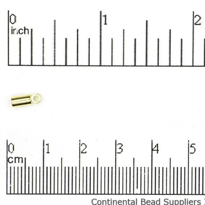 3mm Glue-In Cord End Cap in Multiple Colors - Sold by the Piece - CCAP3
