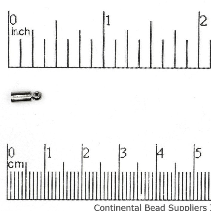 3mm Glue-In Cord End Cap in Multiple Colors - Sold by the Piece - CCAP3
