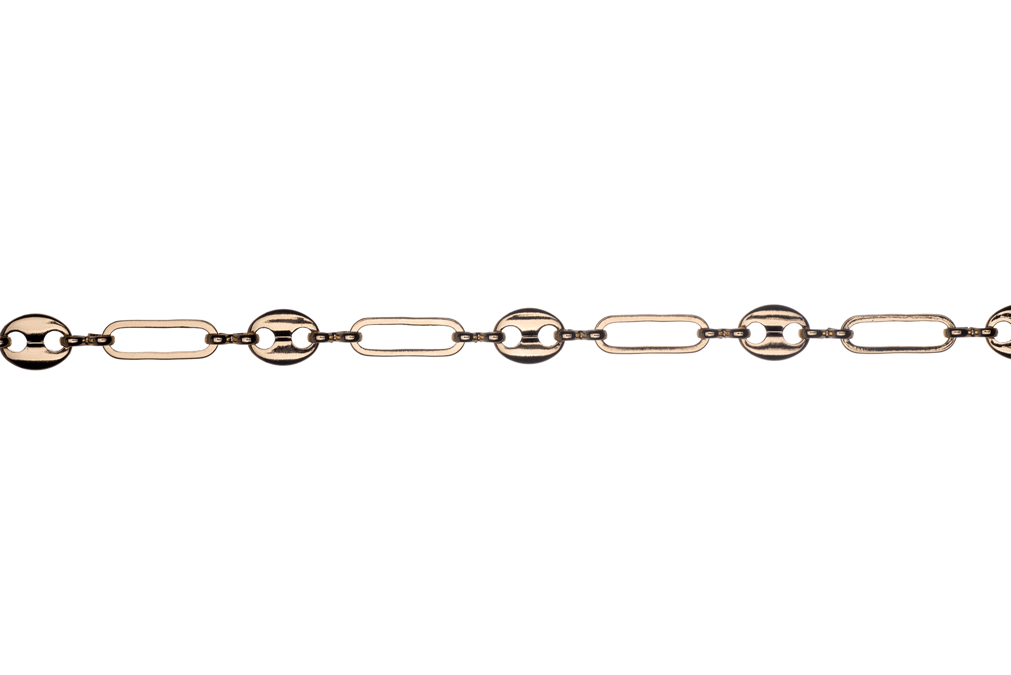 13.9mm Long x 5.10mm Wide Specialty Paperclip Gucci Mariner Chain available in Multiple Colors sold by the Foot - CH 2602