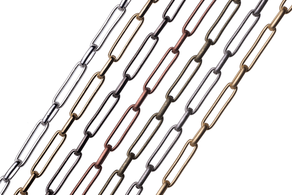 Paperclip & Oval Cable Chain - 5mm available in Multiple Colors sold by the Foot - CH 2605