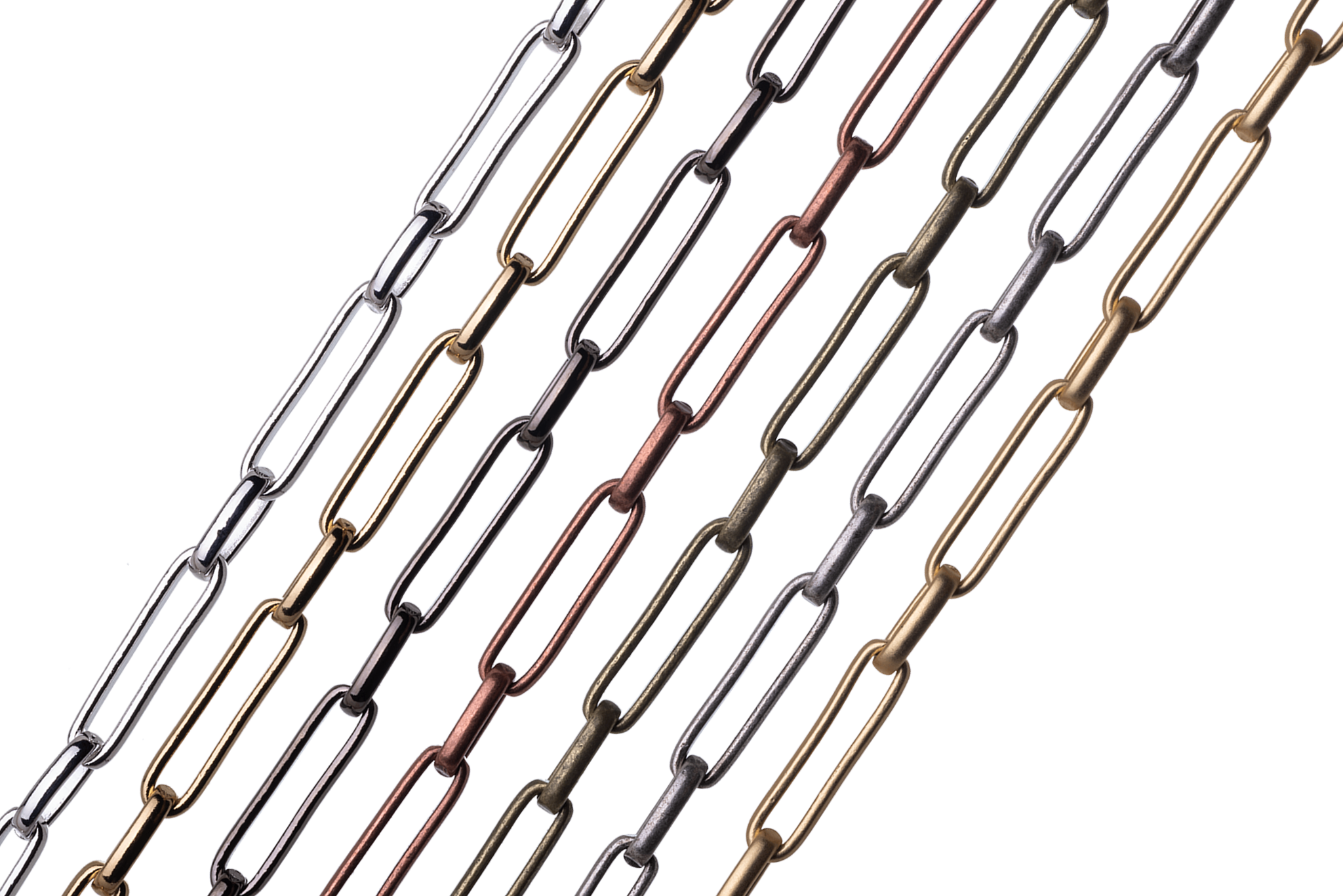 Paperclip & Oval Cable Chain - 5mm available in Multiple Colors sold by the Foot - CH 2605