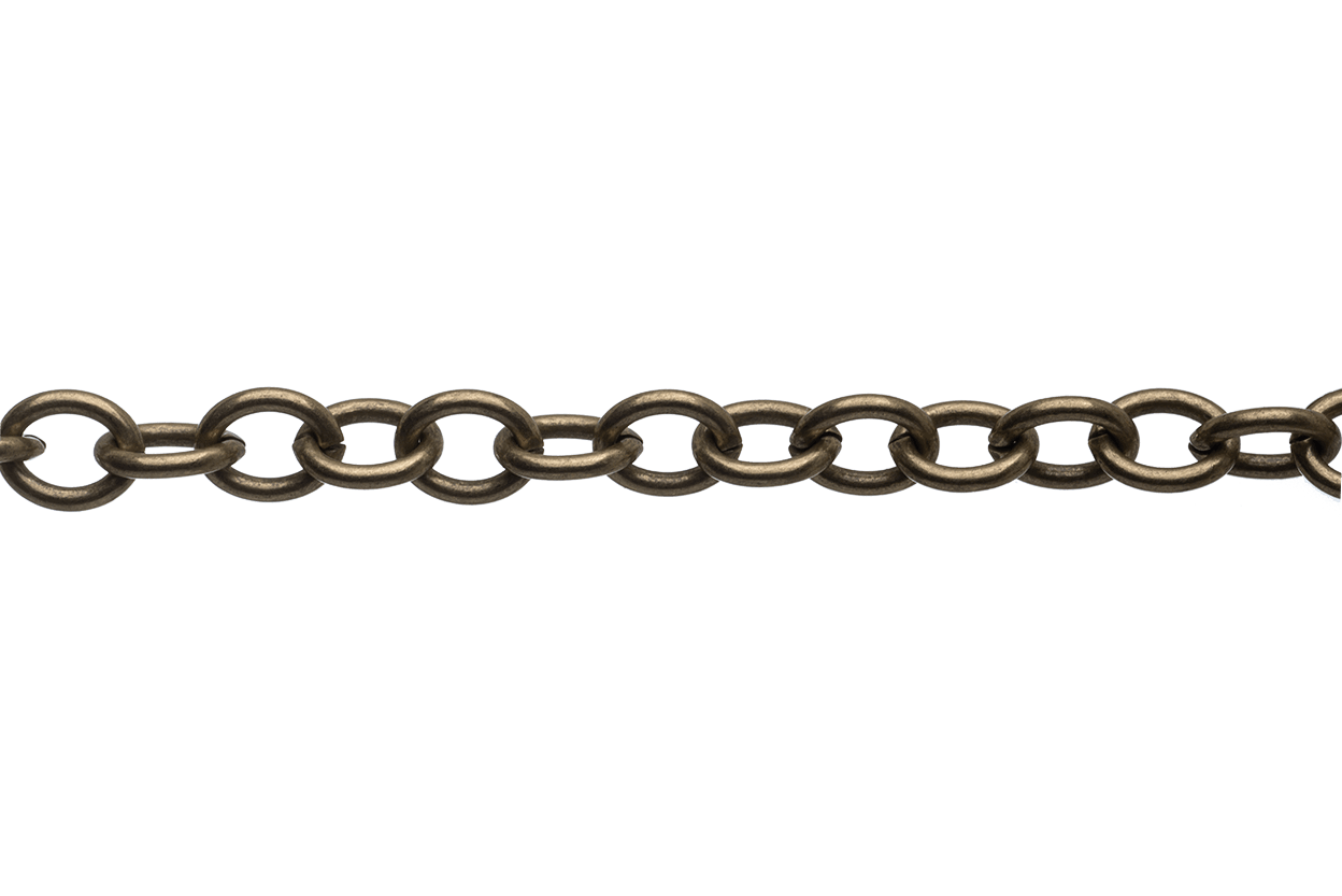 Oval Cable Chain 7mm x 5.8mm available in Multiple Colors sold by the Foot - CH 2609