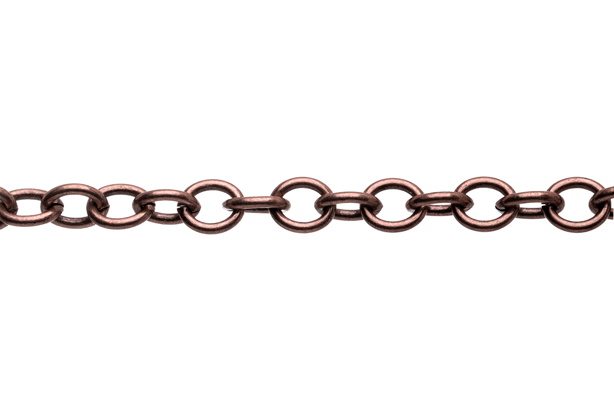 Oval Cable Chain 7mm x 5.8mm available in Multiple Colors sold by the Foot - CH 2609