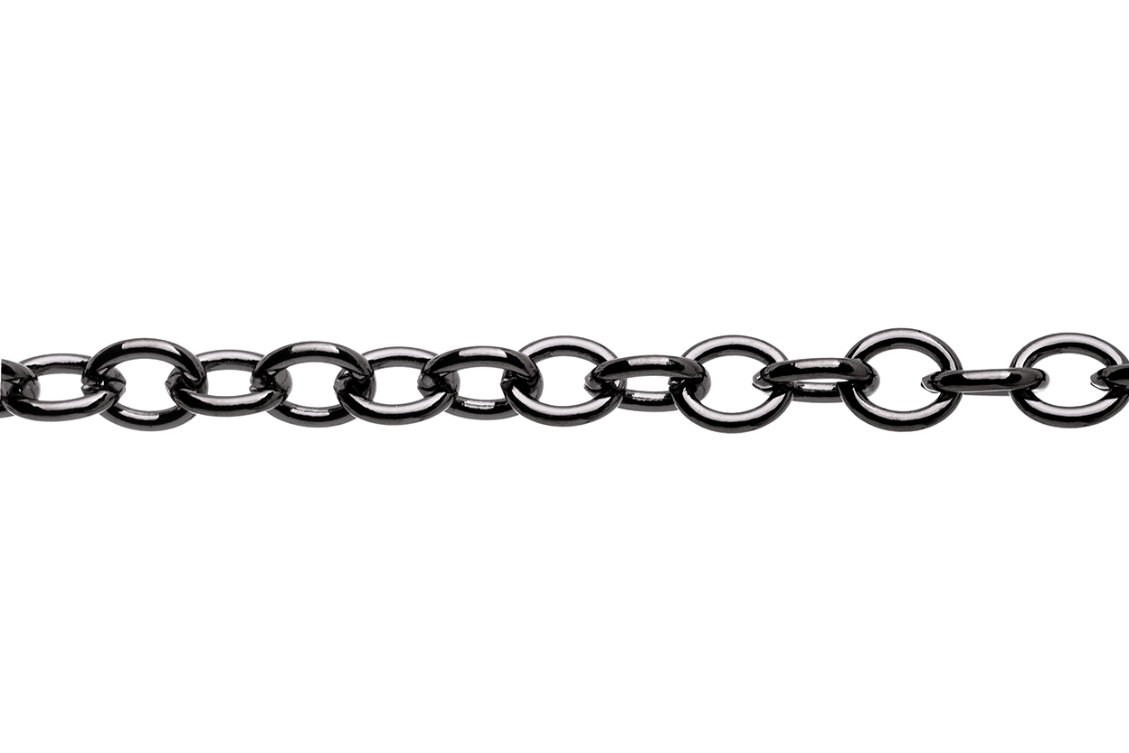 Oval Cable Chain 7mm x 5.8mm available in Multiple Colors sold by the Foot - CH 2609