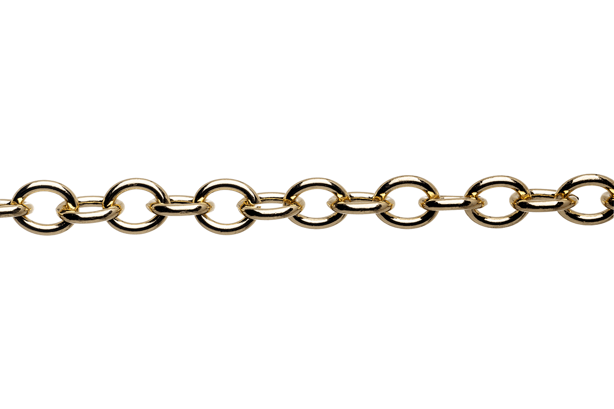 Oval Cable Chain 7mm x 5.8mm available in Multiple Colors sold by the Foot - CH 2609