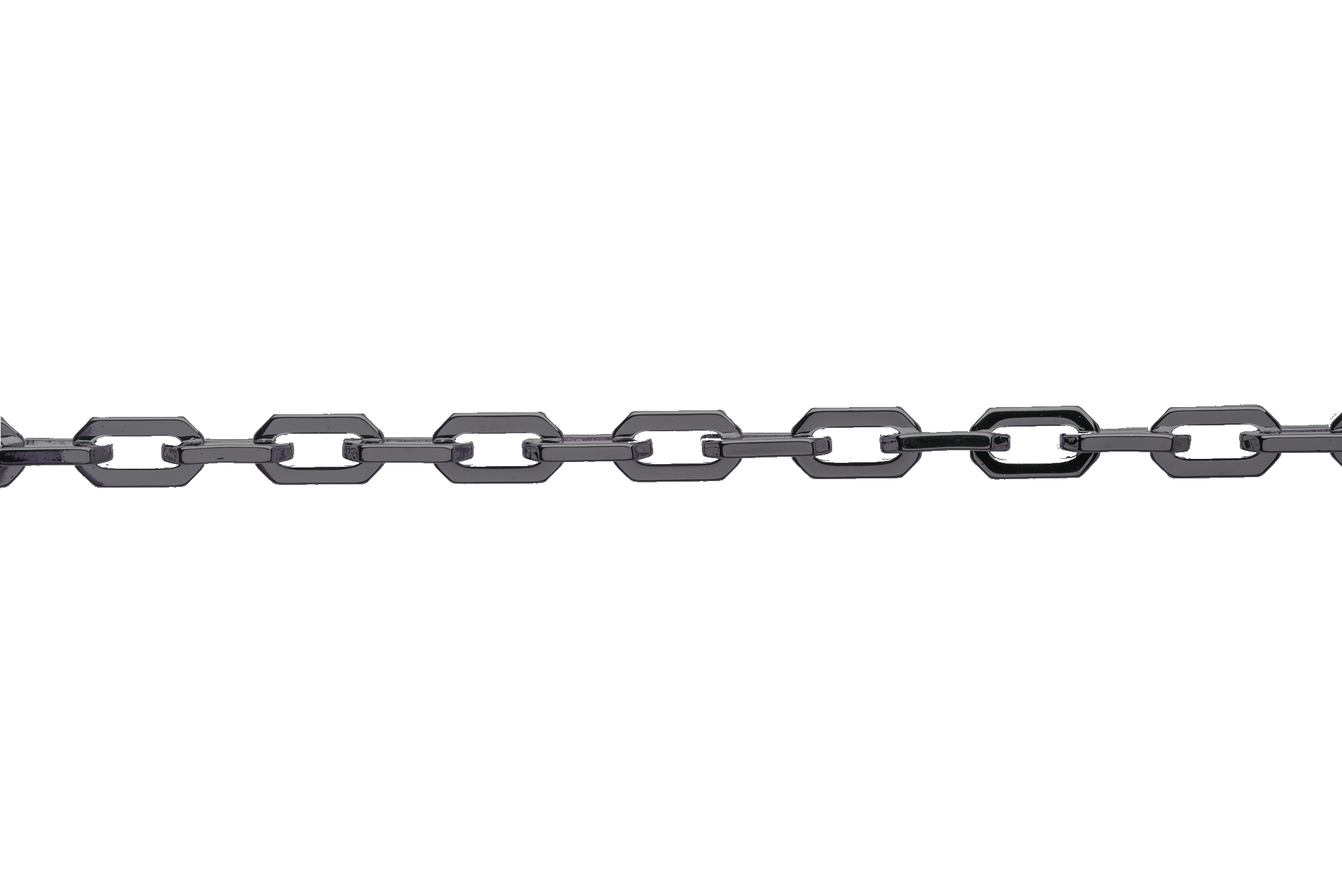 Cable Chain with Angular Brutalist Design - Measures 6mm x 10mm - Sold by the Foot - CH 2614
