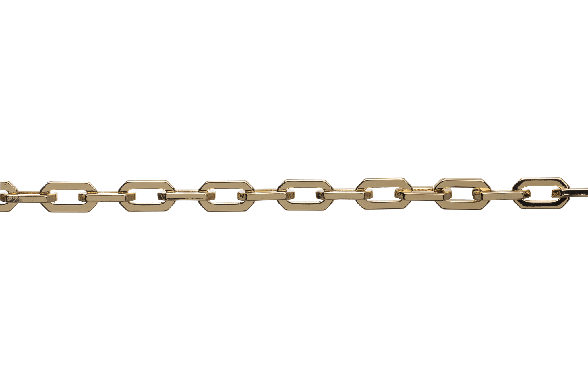 Cable Chain with Angular Brutalist Design - Measures 6mm x 10mm - Sold by the Foot - CH 2614