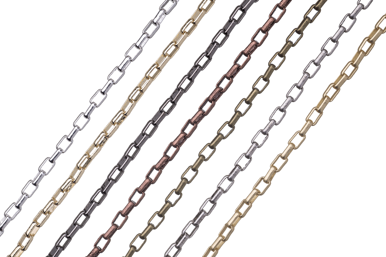 Box Chain - 5mm x 3mm - Available in Multiple Colors - Sold by the Foot - CH 320
