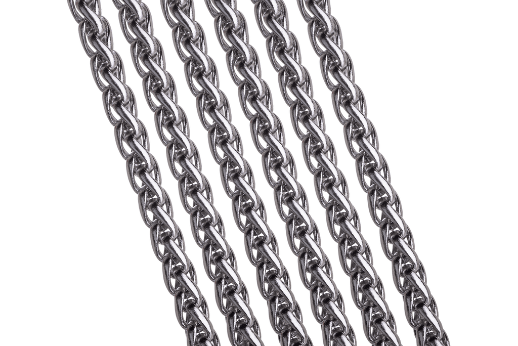 3mm Byzantine Wheat Chain - Made from 316 Marine-Grade Stainless Steel - Sold by the Foot - CH-72SS