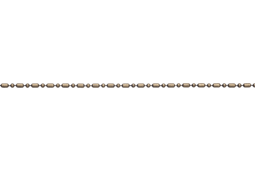 1mm Petite Dot-Dash Ball Chain - Made of Brass - Sold by the Foot - CH-901