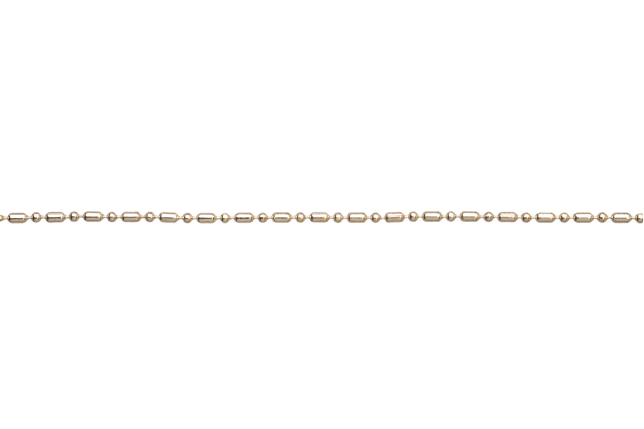 1mm Petite Dot-Dash Ball Chain - Made of Brass - Sold by the Foot - CH-901