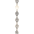 6.5mm Elegant Filigree Rose Chain - Made of Brass - Sold by the Foot - Ch-921