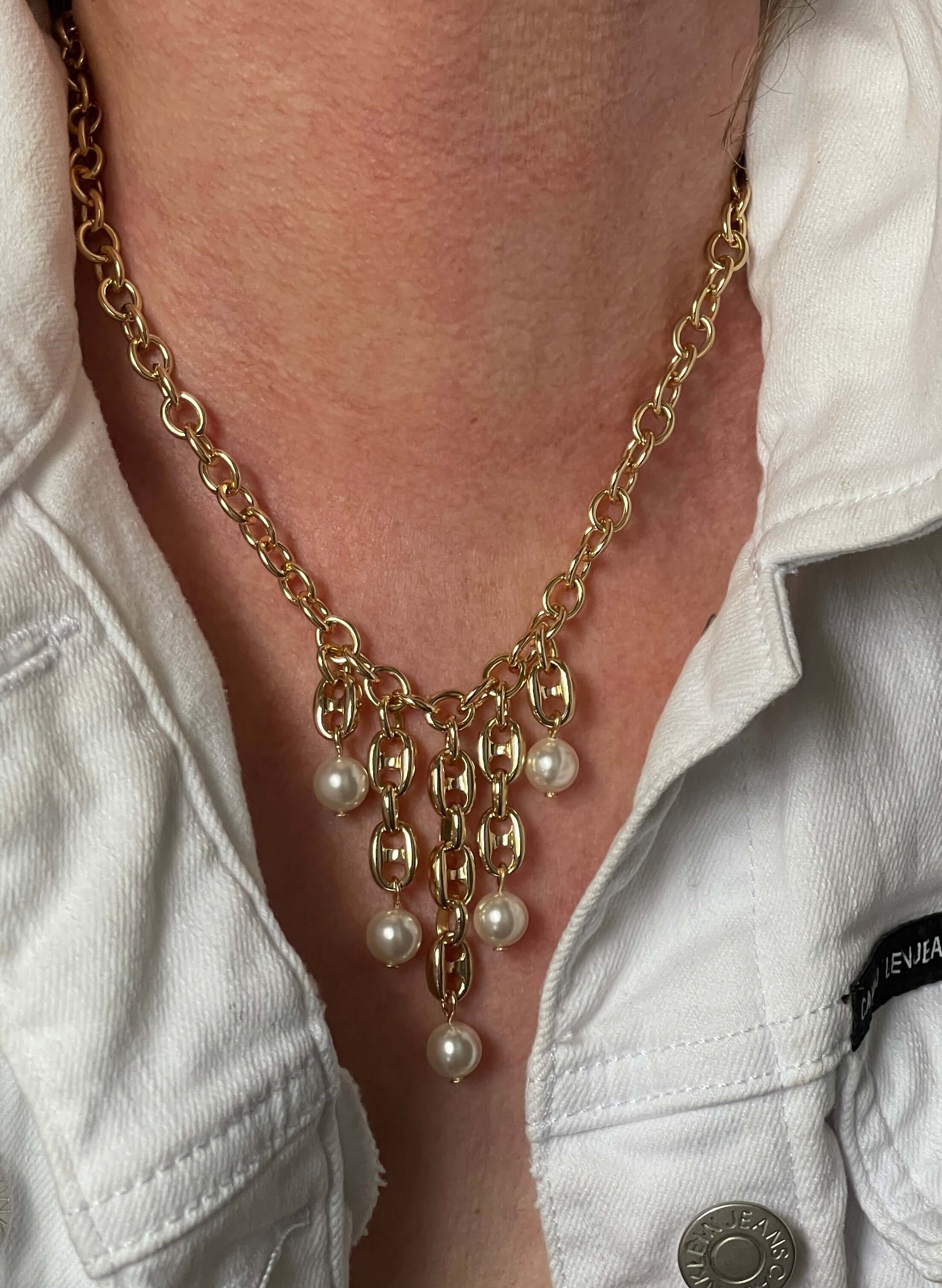 11mm x 8mm Pignose Mariner Chain - Made of plated brass and pewter - Sold by the foot - Ch-942