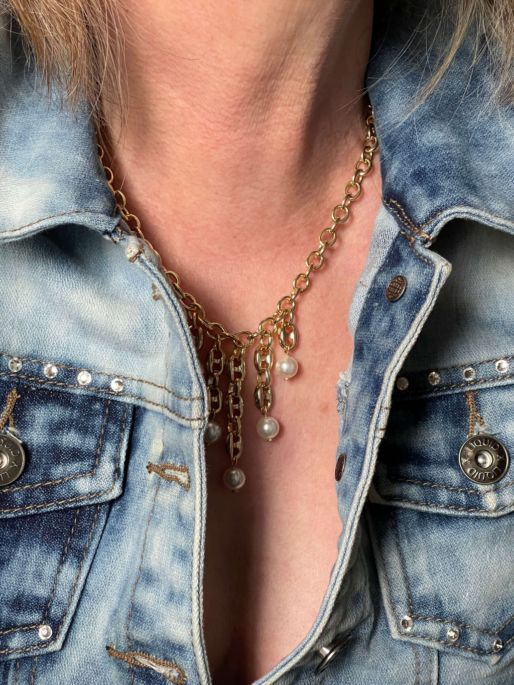 11mm x 8mm Pignose Mariner Chain - Made of plated brass and pewter - Sold by the foot - Ch-942