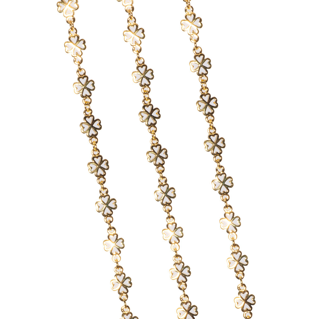 10.3mm x 5.8mm Clover Chain Specialty Chain Sold by The Foot - CH 1118