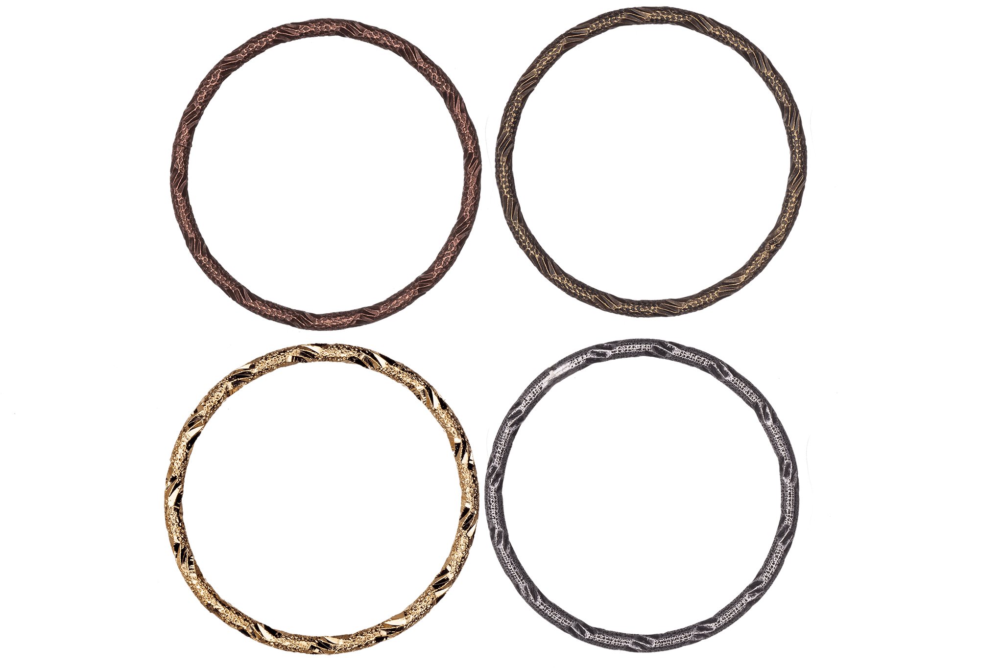 34mm Diamond Cut Closed Rings - Available in Multiple Finishes - Made of Brass - Sold by the Piece - CH1184Link