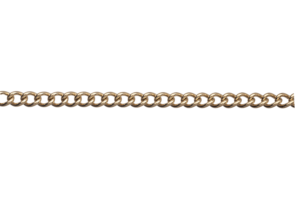 Curb Chain Non-Tarnish Gold 4mm x 3mm Stainless Steel Sold by the Foot
