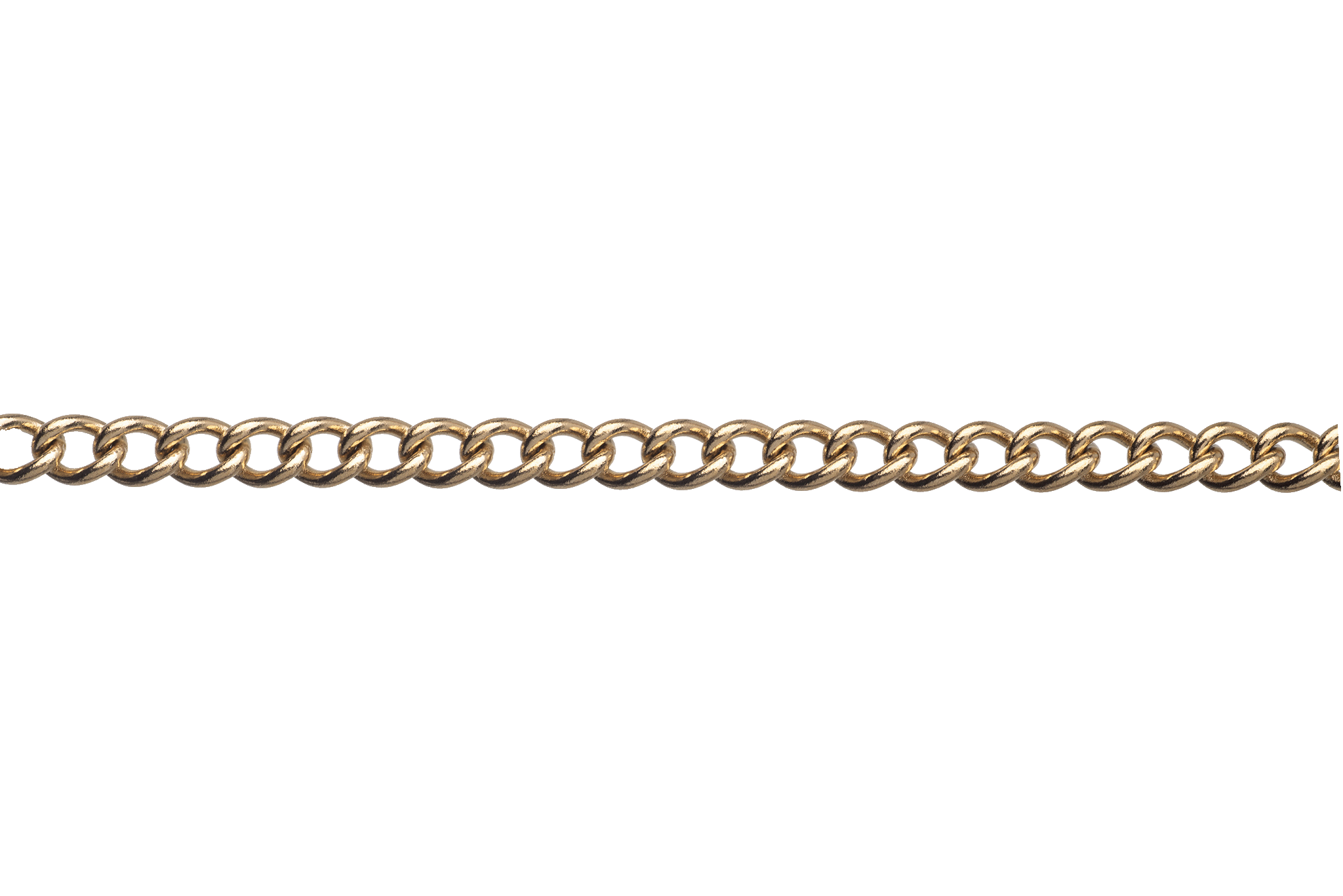 Curb Chain Non-Tarnish Gold 4mm x 3mm Stainless Steel Sold by the Foot