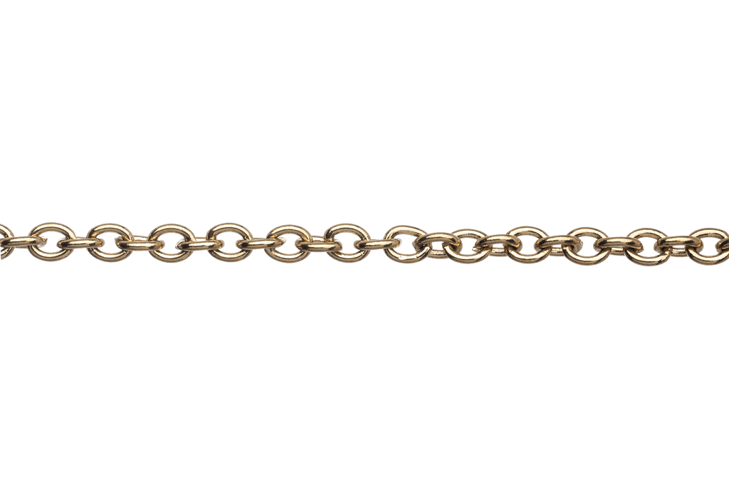 Cable Chain Size Small - Available in Waterproof Gold - Measures 3.7mm x 3mm - Sold by the Foot - CH 123SS/G