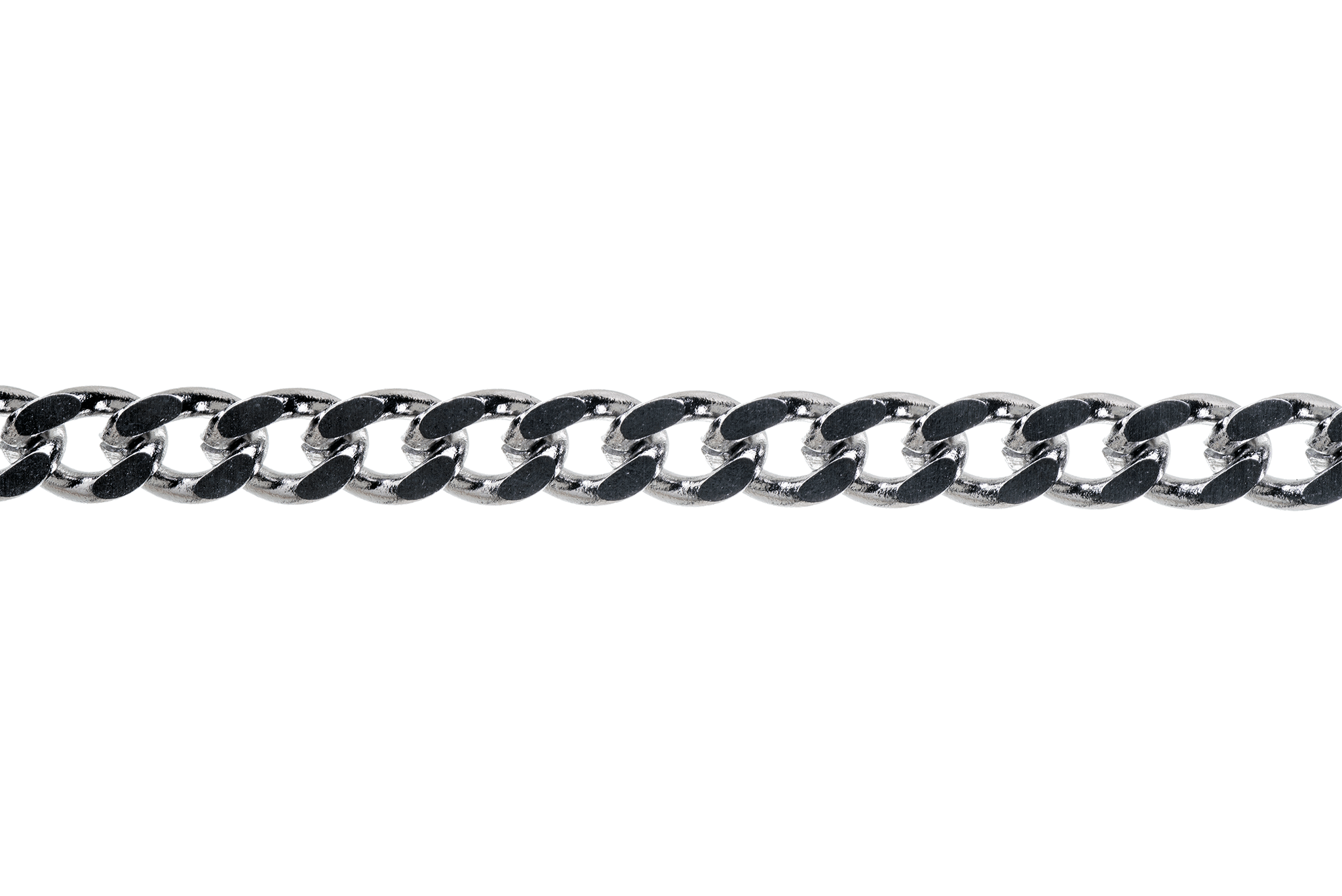 5.0mm x 3.25mm Hammered Stainless Steel Curb Chain sold by the Foot - CH 130SS