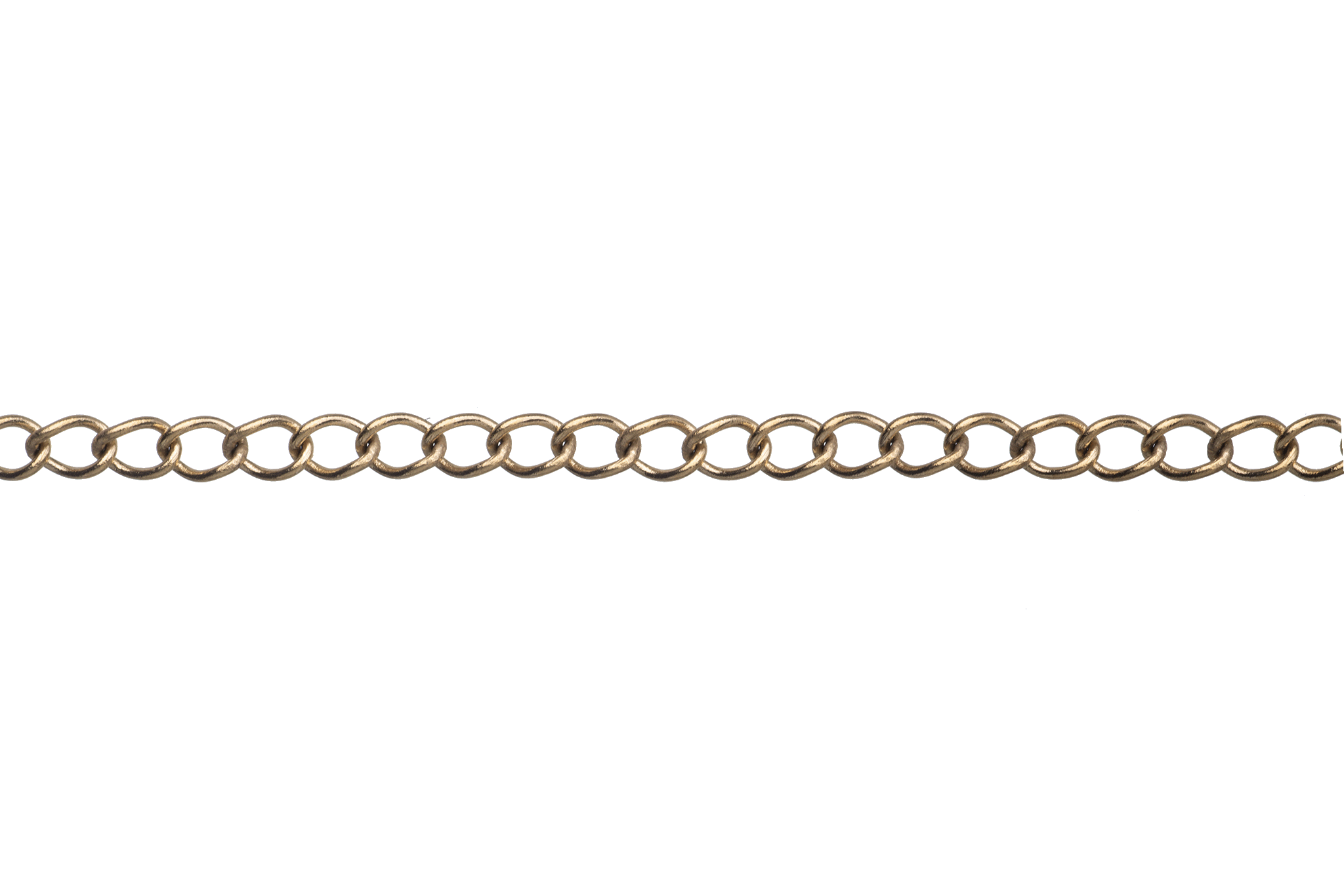 Curb Chain Size Small - Measures 3mm x 4mm - Available in Waterproof Gold - Sold by the Foot - CH 139SS/G