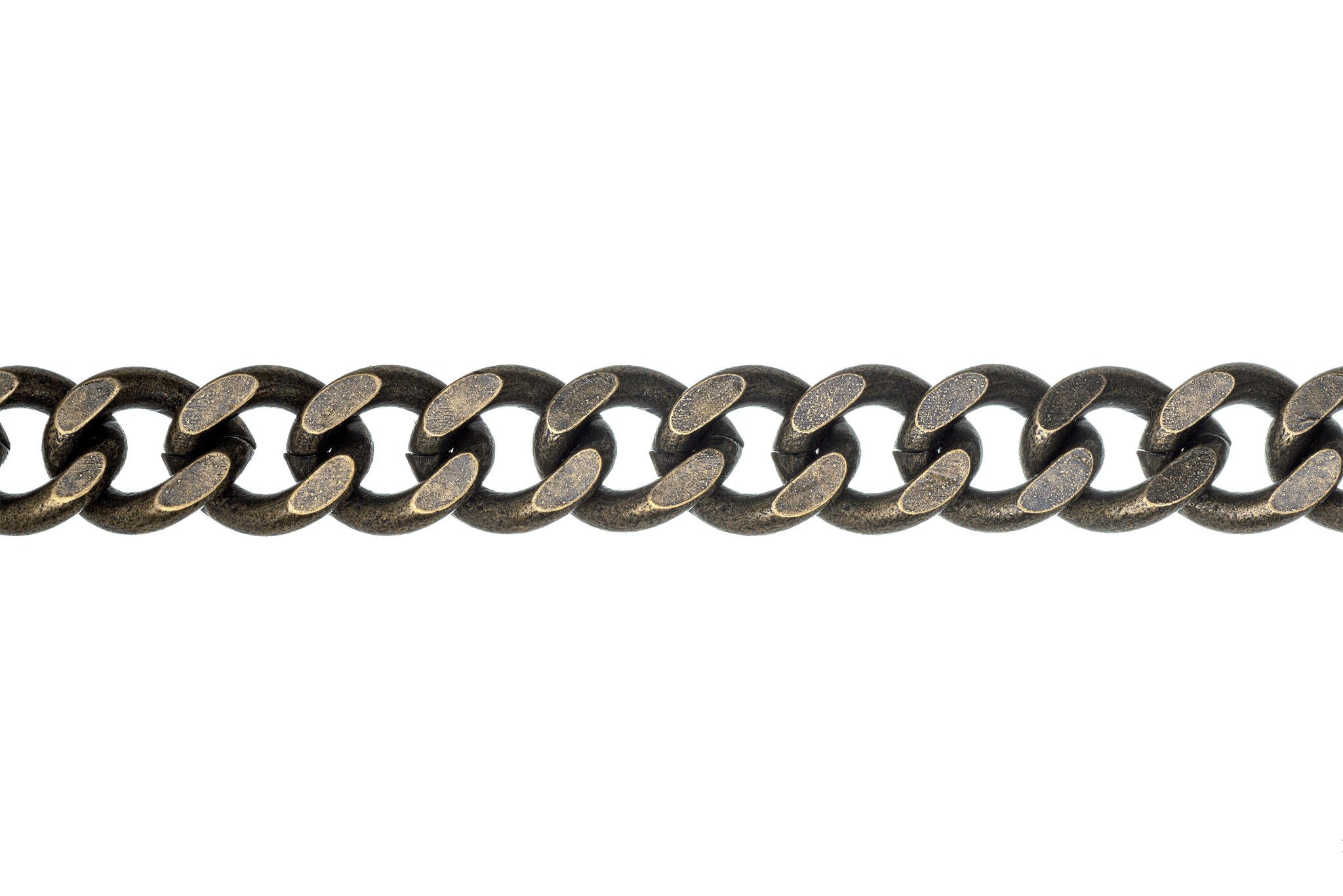 XL Cuban Link Curb Chain measures 12mm x 10mm available in Many Finishes sold by the Foot - CH 845