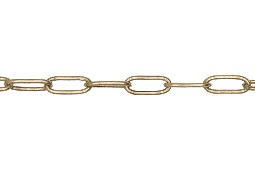 Paperclip Cable Chain - Medium Size 11mm x 4.25mm - Multiple Finishes - Sold by the Foot - CH 931