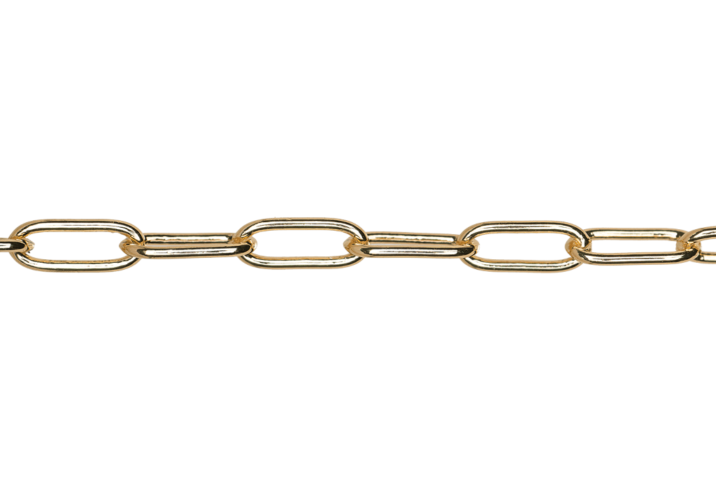 Paperclip Cable Chain - Medium Size 11mm x 4.25mm - Multiple Finishes - Sold by the Foot - CH 931