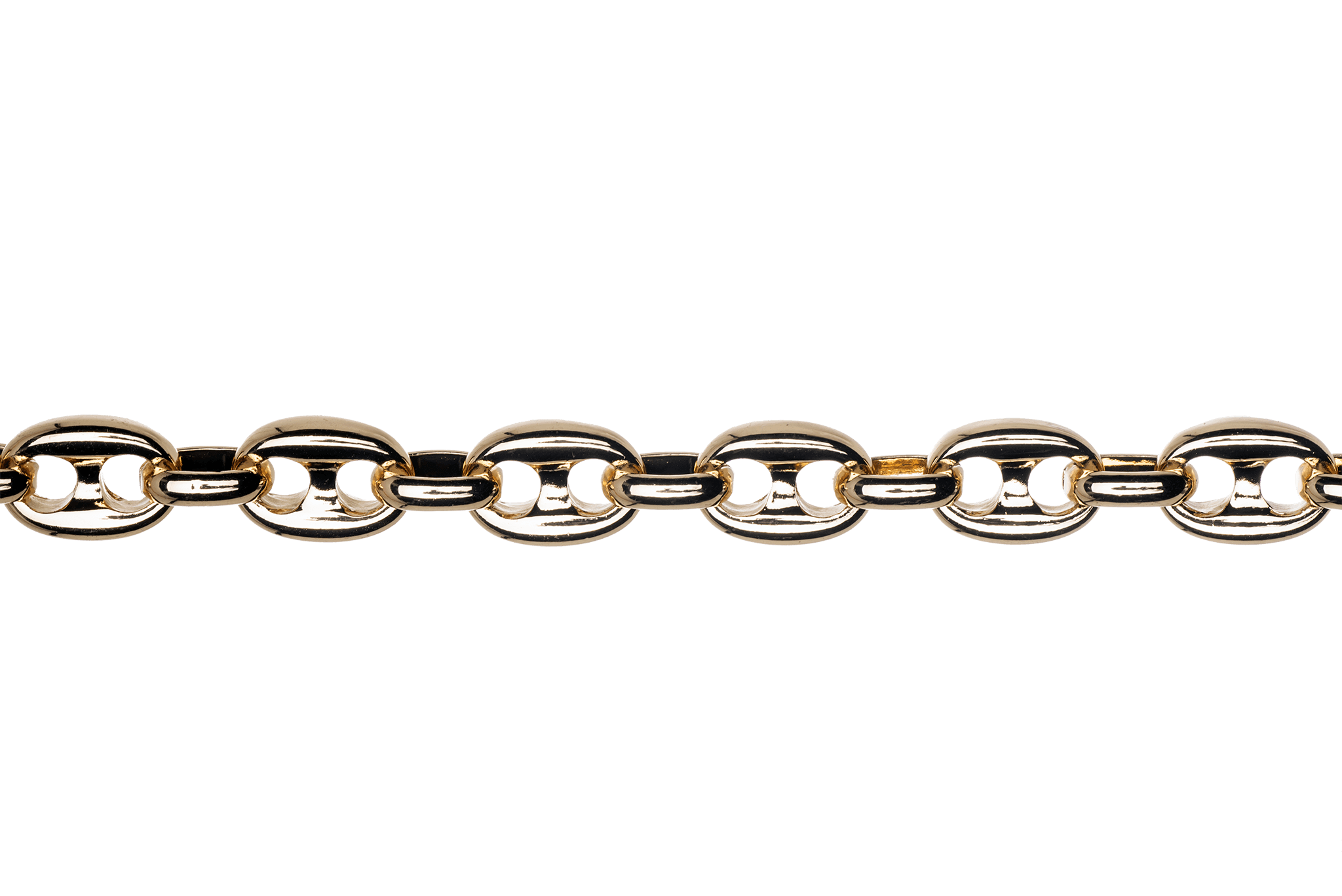 11mm x 8mm Pignose Mariner Chain - Made of plated brass and pewter - Sold by the foot - Ch-942