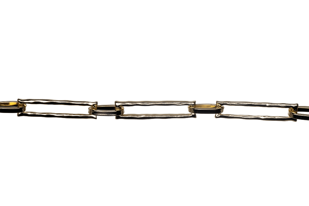 Rectangular Textured Cable Chain Large Size Multiple Colors - Per Foot