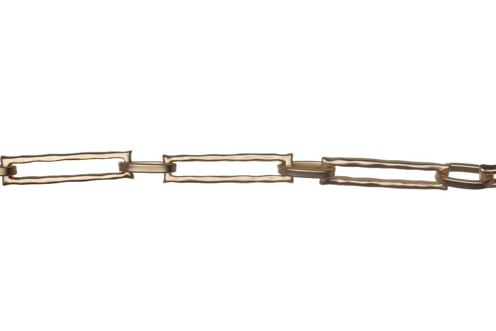 Rectangular Textured Cable Chain Large Size Multiple Colors - Per Foot