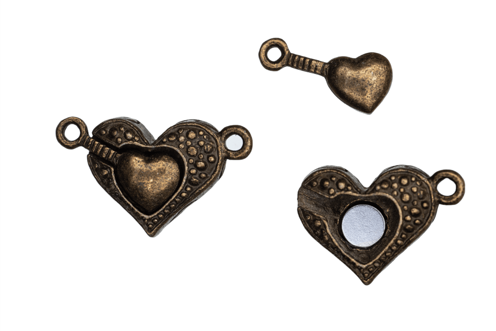 19mm x 11mm Heart Magnetic Clasp sold by the Piece - CL/MC12
