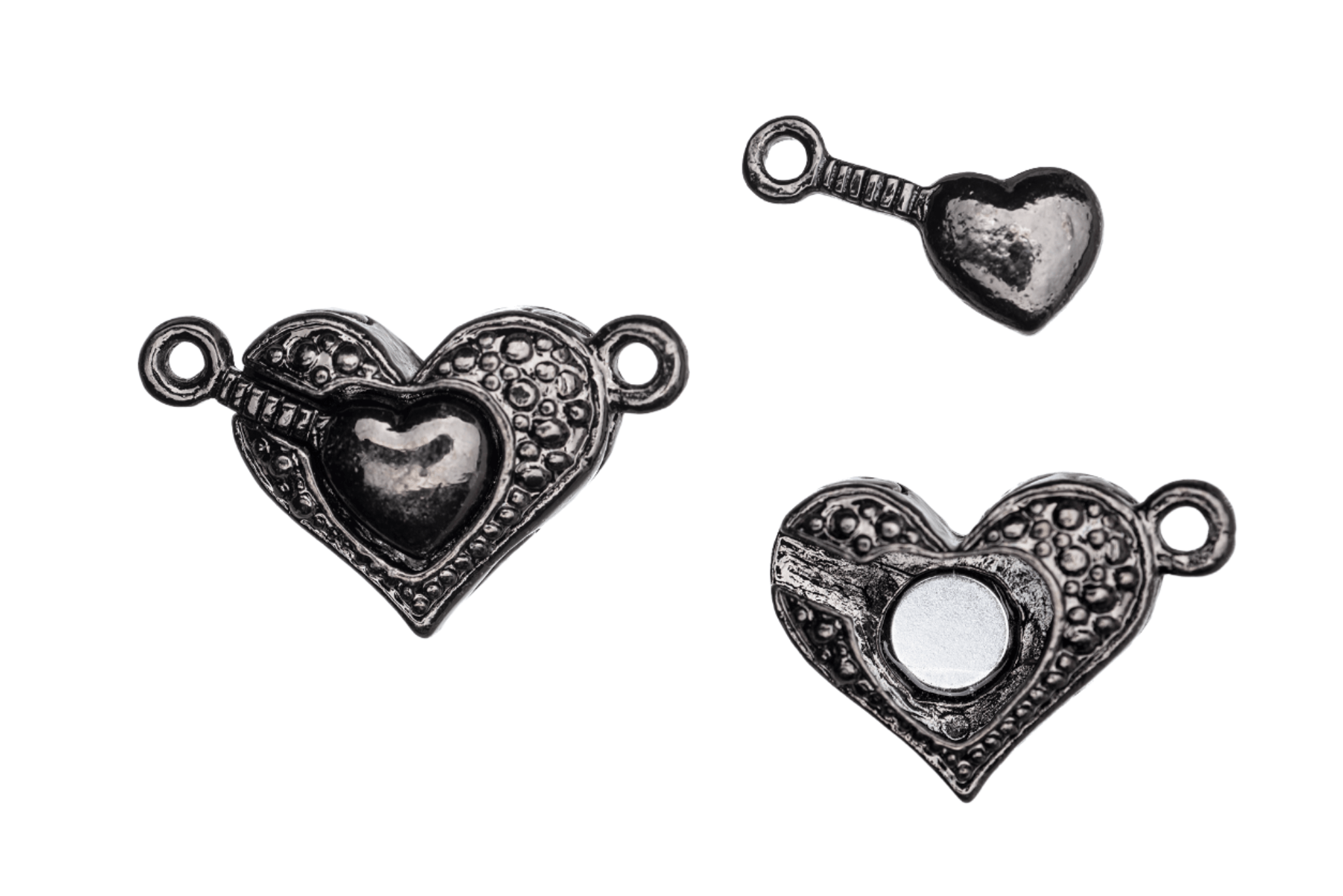 19mm x 11mm Heart Magnetic Clasp sold by the Piece - CL/MC12