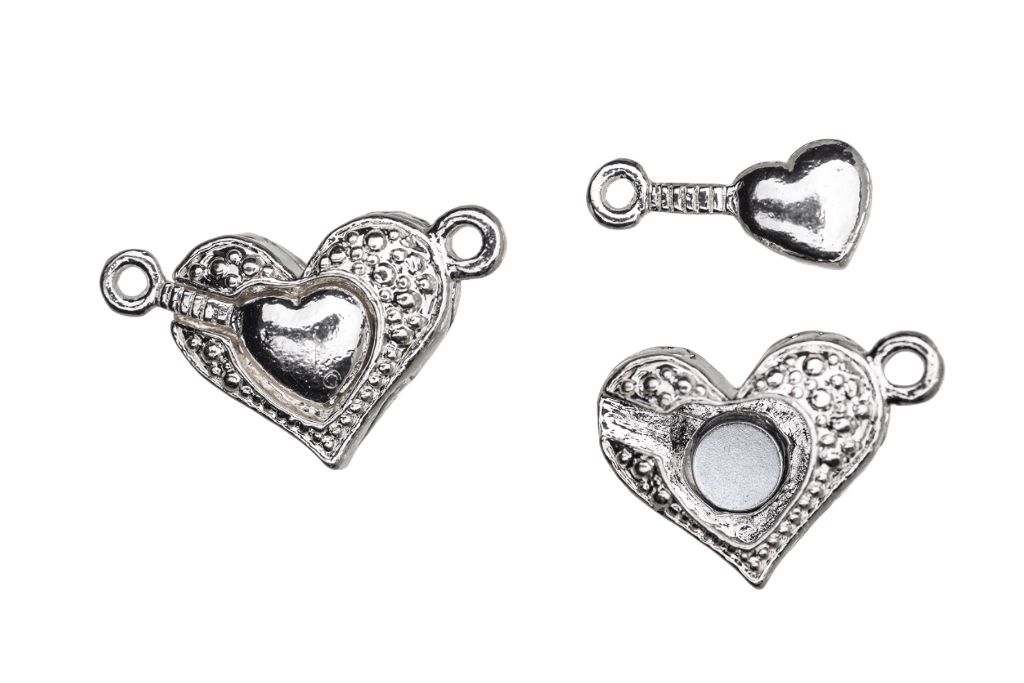 19mm x 11mm Heart Magnetic Clasp sold by the Piece - CL/MC12