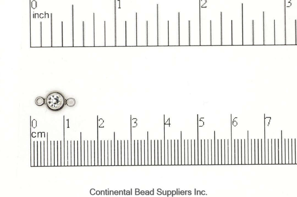 Permanent Jewelry Gold Connectors with CZ Crystals - 6mm - Available in Silver & Gold - Sold Individually - CONN6SS