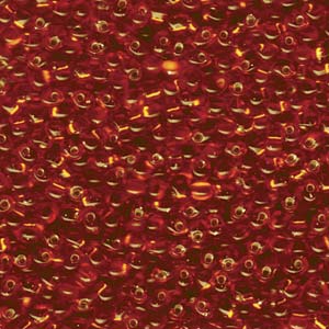 Miyuki Drop 3.4 mm DP34-008 Silver/Lined Orange Drop Beads, 5 or 10 gm