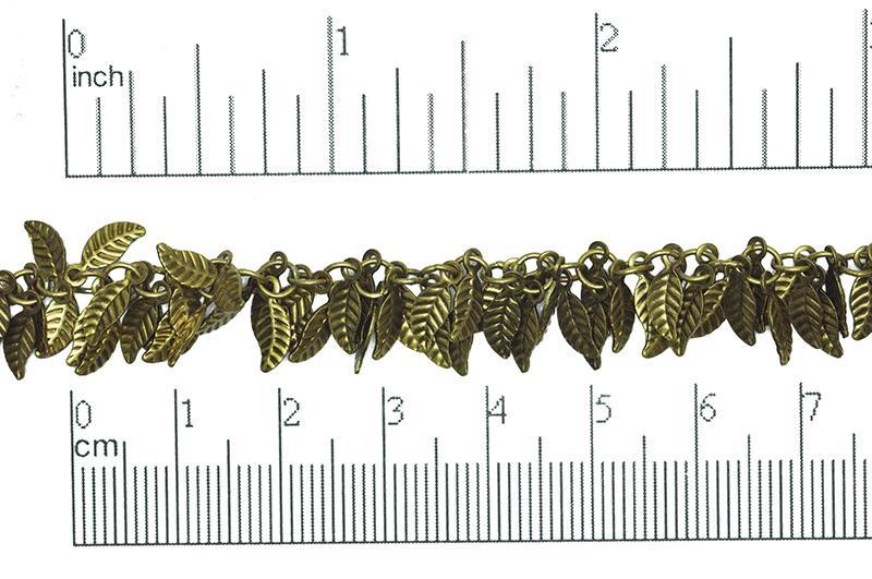 Leaves Cluster Specialty Chain - 4mm x 6mm - Available in Multiple Colors - Sold by the Foot - CH 347