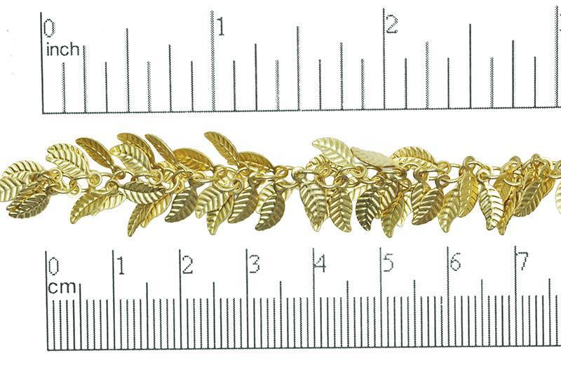 Leaves Cluster Specialty Chain - 4mm x 6mm - Available in Multiple Colors - Sold by the Foot - CH 347