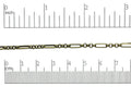 Figaro Chain  8.5mm x 3.1mm available in Multiple Colors sold by the Foot - CH 804