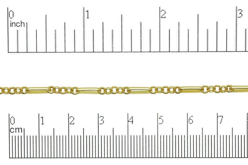 Figaro Chain  8.5mm x 3.1mm available in Multiple Colors sold by the Foot - CH 804