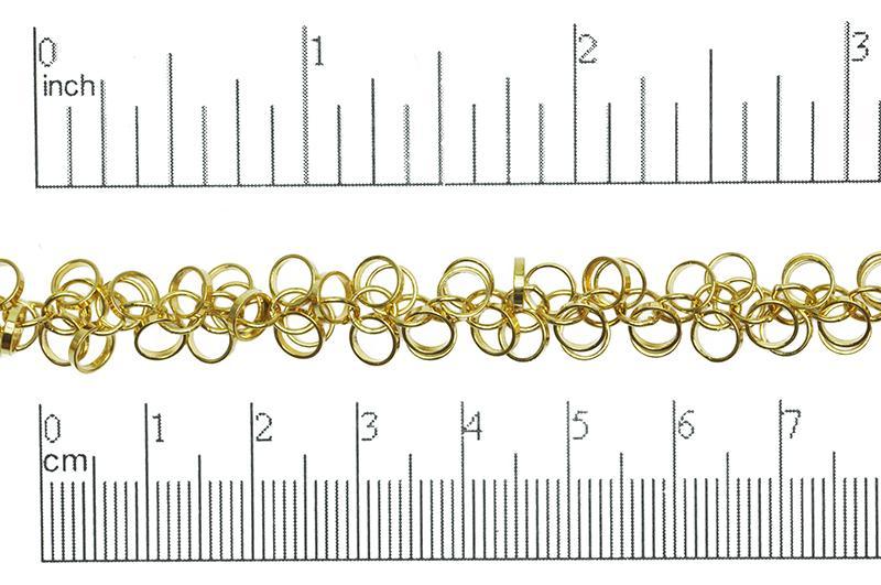 5mm Dangle Disc Chain - Made of plated brass - Sold by the foot - Ch-808