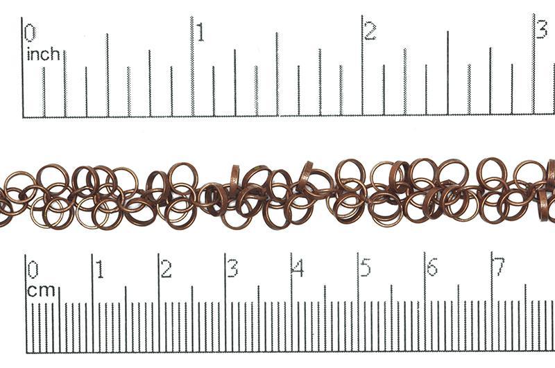 5mm Dangle Disc Chain - Made of plated brass - Sold by the foot - Ch-808