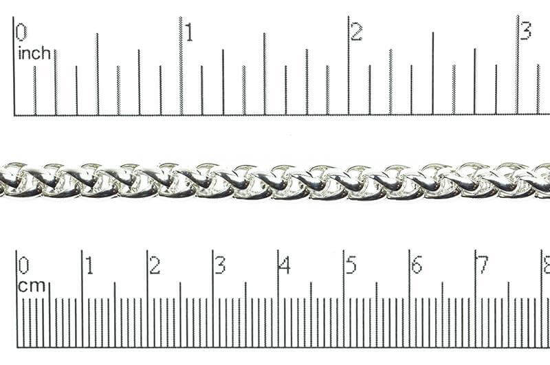 5.5mm Wheat Snake Byzantine Chain Sold by The Foot - CH 832