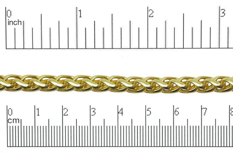 5.5mm Wheat Snake Byzantine Chain Sold by The Foot - CH 832