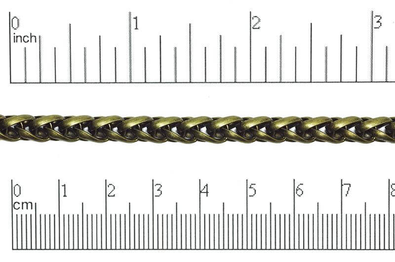 5.5mm Wheat Snake Byzantine Chain Sold by The Foot - CH 832