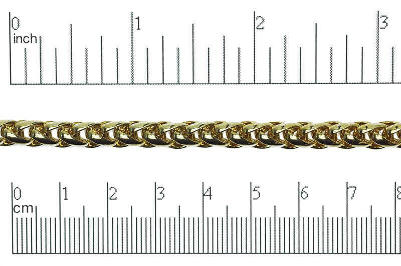 5.5mm Wheat Snake Byzantine Chain Sold by The Foot - CH 832