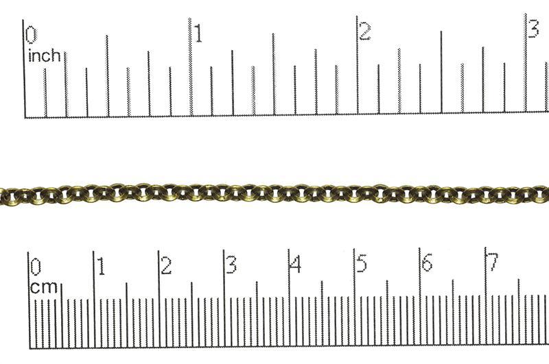 Beveled Rolo Chain - Available in Multiple Colors - 3.5mm - Sold by the Foot - CH 40