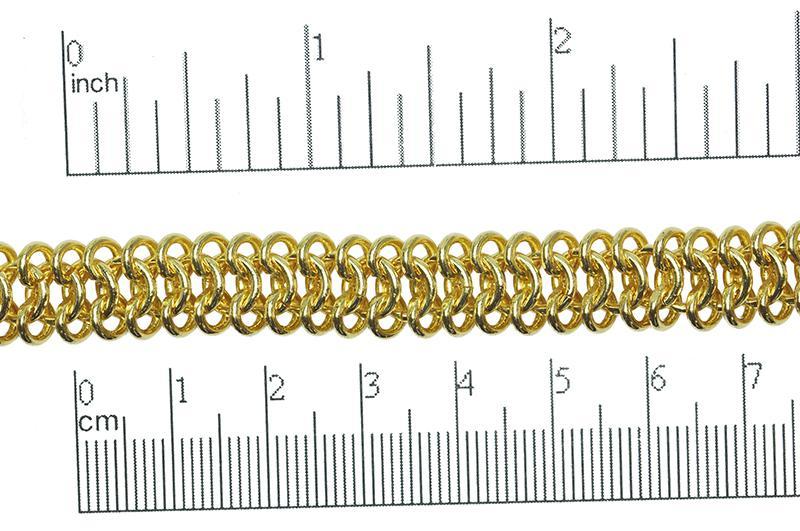 11mm Medieval Round Chainmail Chain - Made of Brass - Sold by the Foot - Ch-303