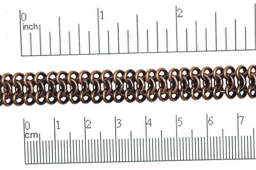 11mm Medieval Round Chainmail Chain - Made of Brass - Sold by the Foot - Ch-303